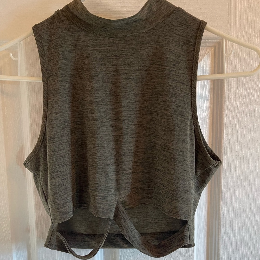 Green crop top